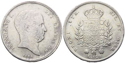 Napoli. Regno delle Due Sicilie. Francesco i di Borbone (1825-1830). Piastra 1825; Ag (27,53 G; 3...