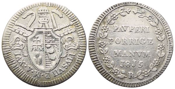 STATO PONTIFICIO. Roma. Pio VII (1800-1823). Grosso 1815 – Anno XVI; Ag (1,22 g; 17 mm)