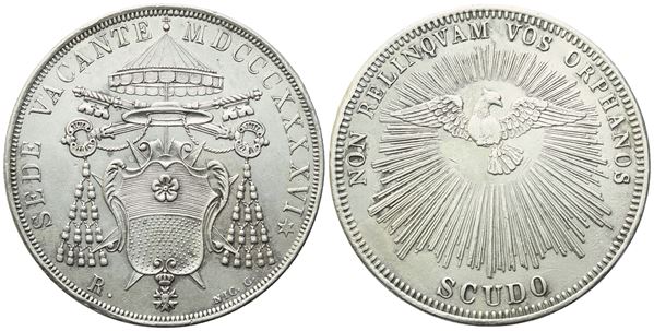 STATO PONTIFICIO. Roma. Sede Vacante (1846). Scudo 1846; Ag (26,78 g; 37,2 mm)