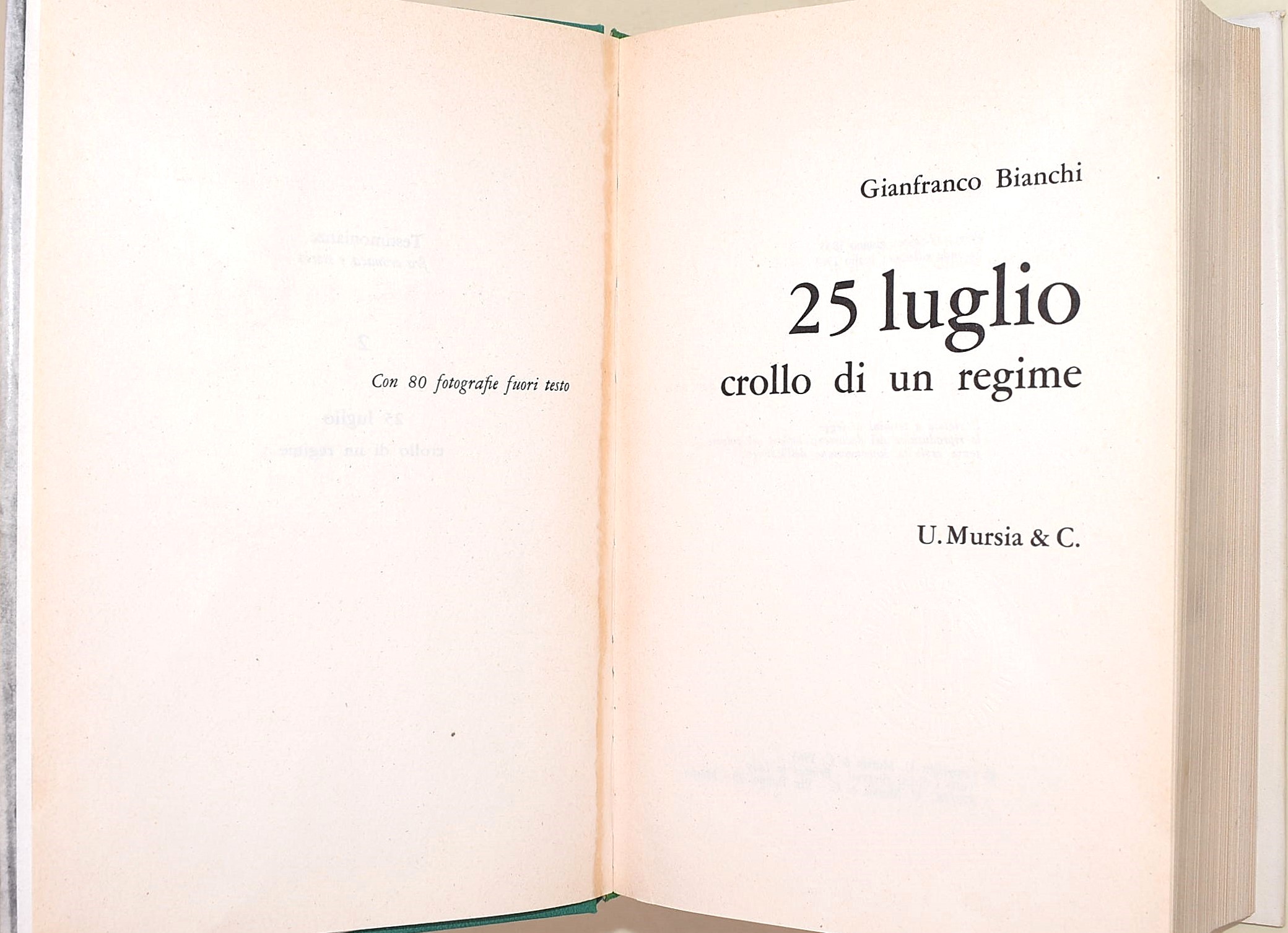 Bianchi, 25 luglio (1963). Crollo di un regime, Copertina rigida