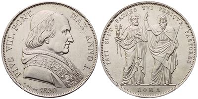 Pio VIII (1829-1830), Scudo 1830 – Anno I, Roma