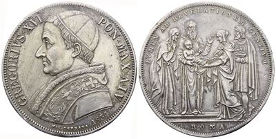 Gregorio XVI (1831-1846), Scudo pontificio 1834 (Anno IV), argento