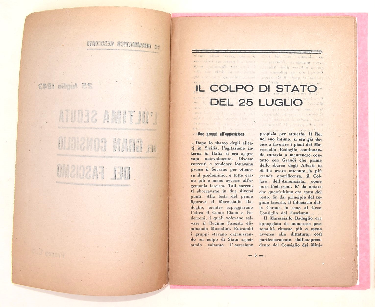 Opuscoli sulla fine di Mussolini: L'Ultima Seduta del Gran Consiglio del Fascismo (1943) e L'Ulti...