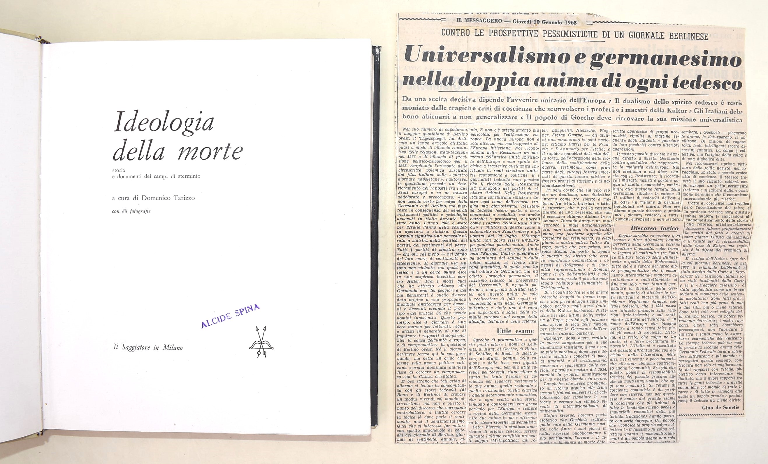 Domenico Tarizzo (a cura di), Ideologia della morte. Storia e documenti dei campi di sterminio e ...