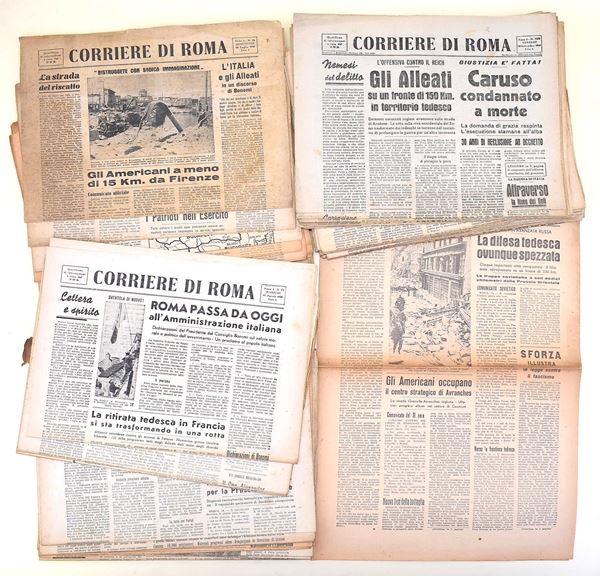 78 numeri del Corriere di Roma dell'anno 1944 Alleati