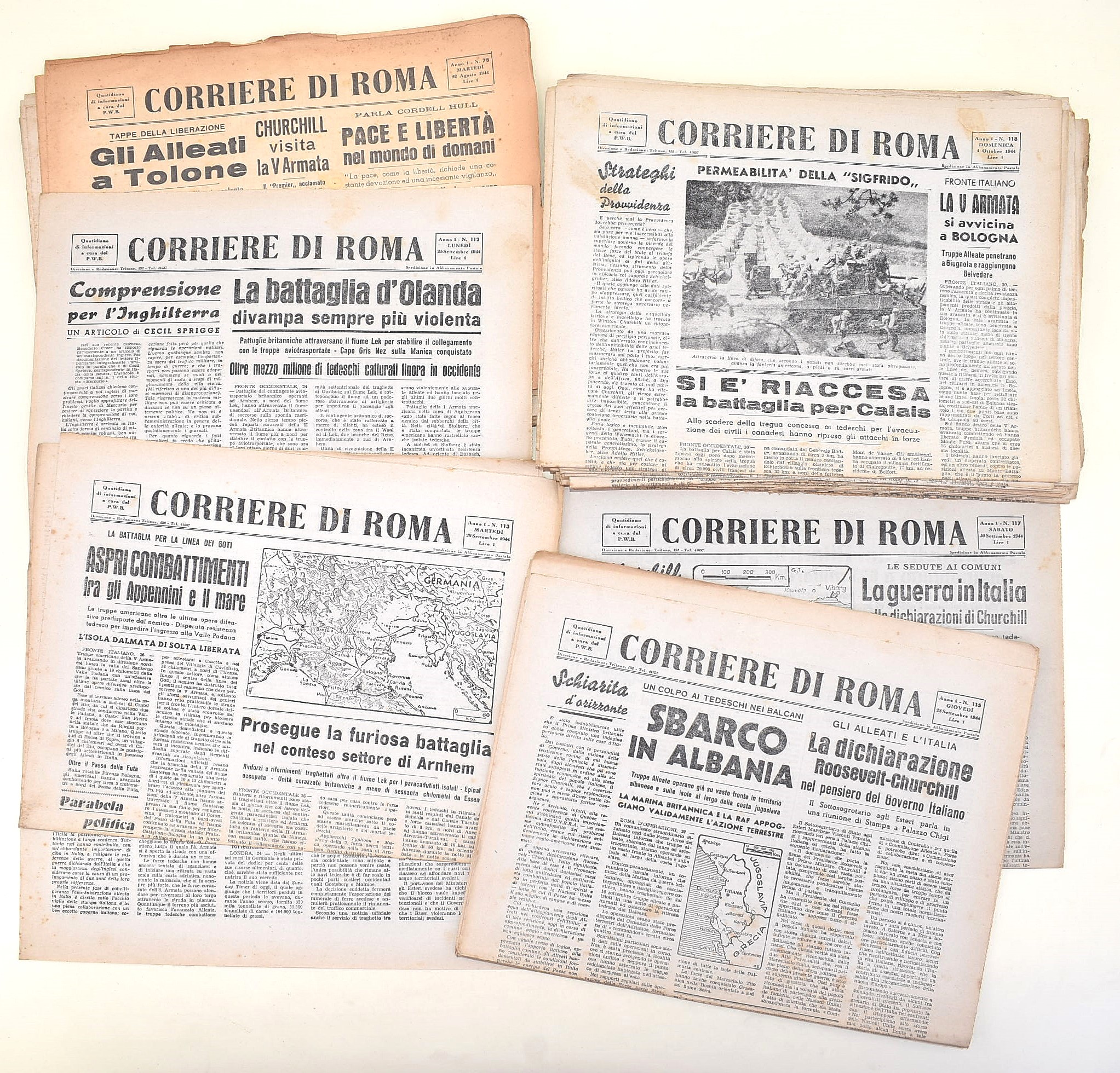 Corriere di Roma, Raccolta di 78 numeri dell'anno 1944