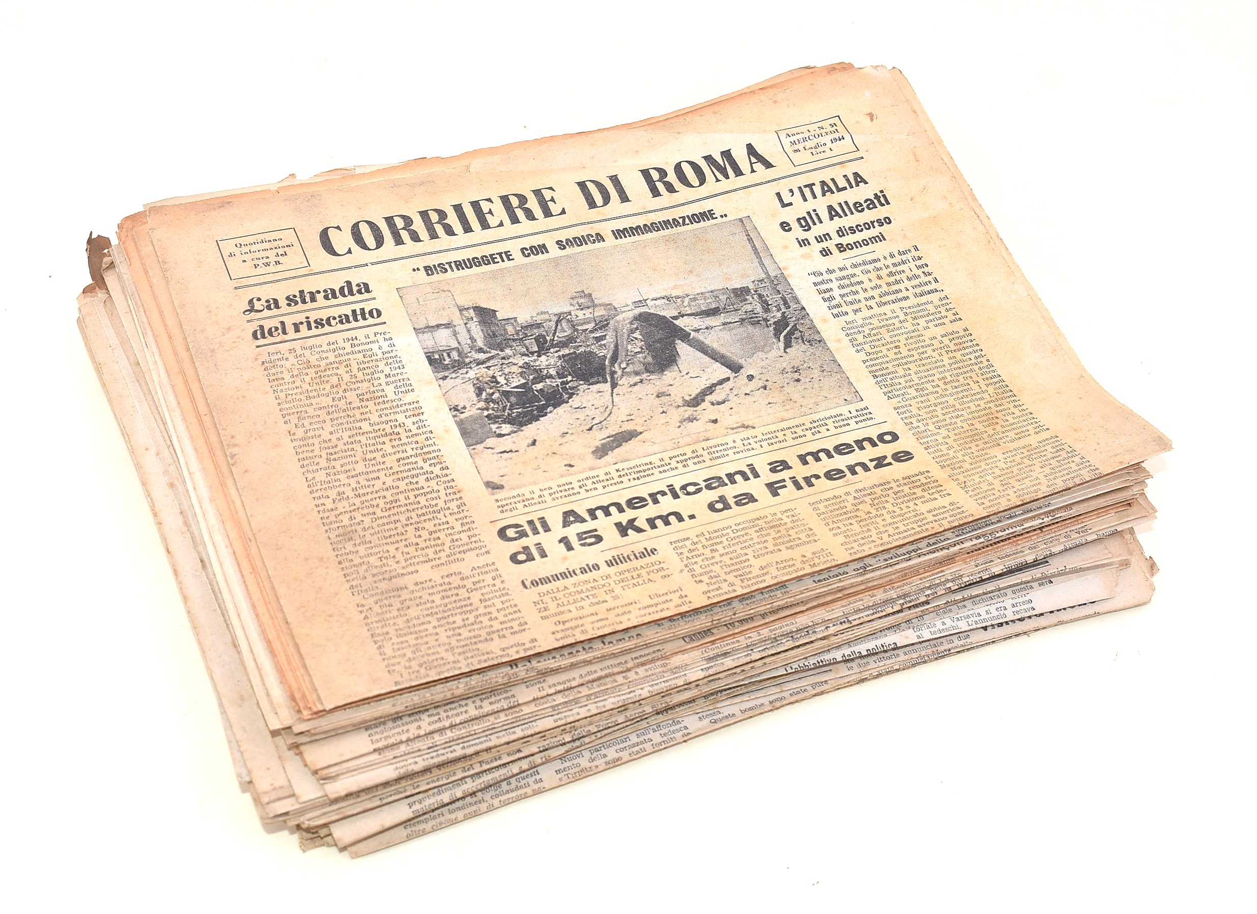 Corriere di Roma, Raccolta di 78 numeri dell'anno 1944