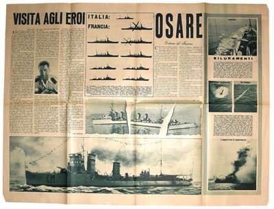 Poster della Battaglia Navale del 9 Giugno 1940, Set di 2