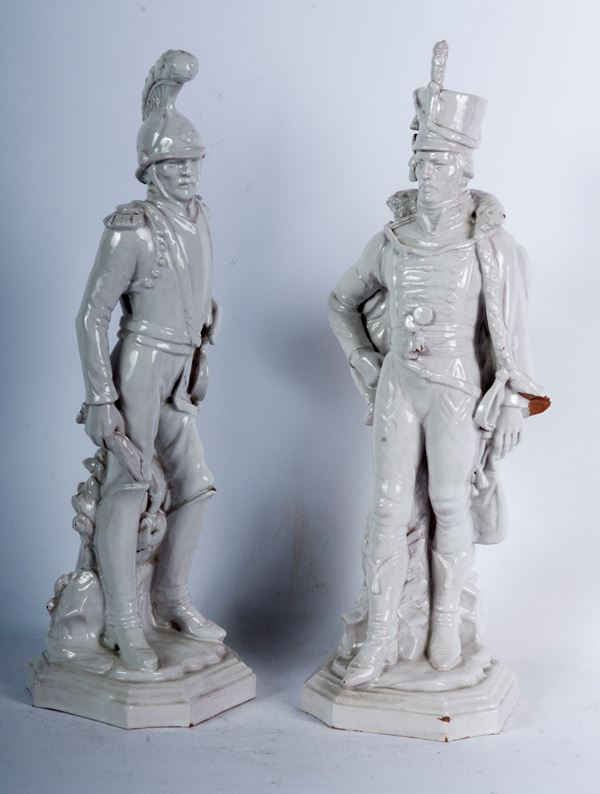 Lot of two soldiers in uniform
