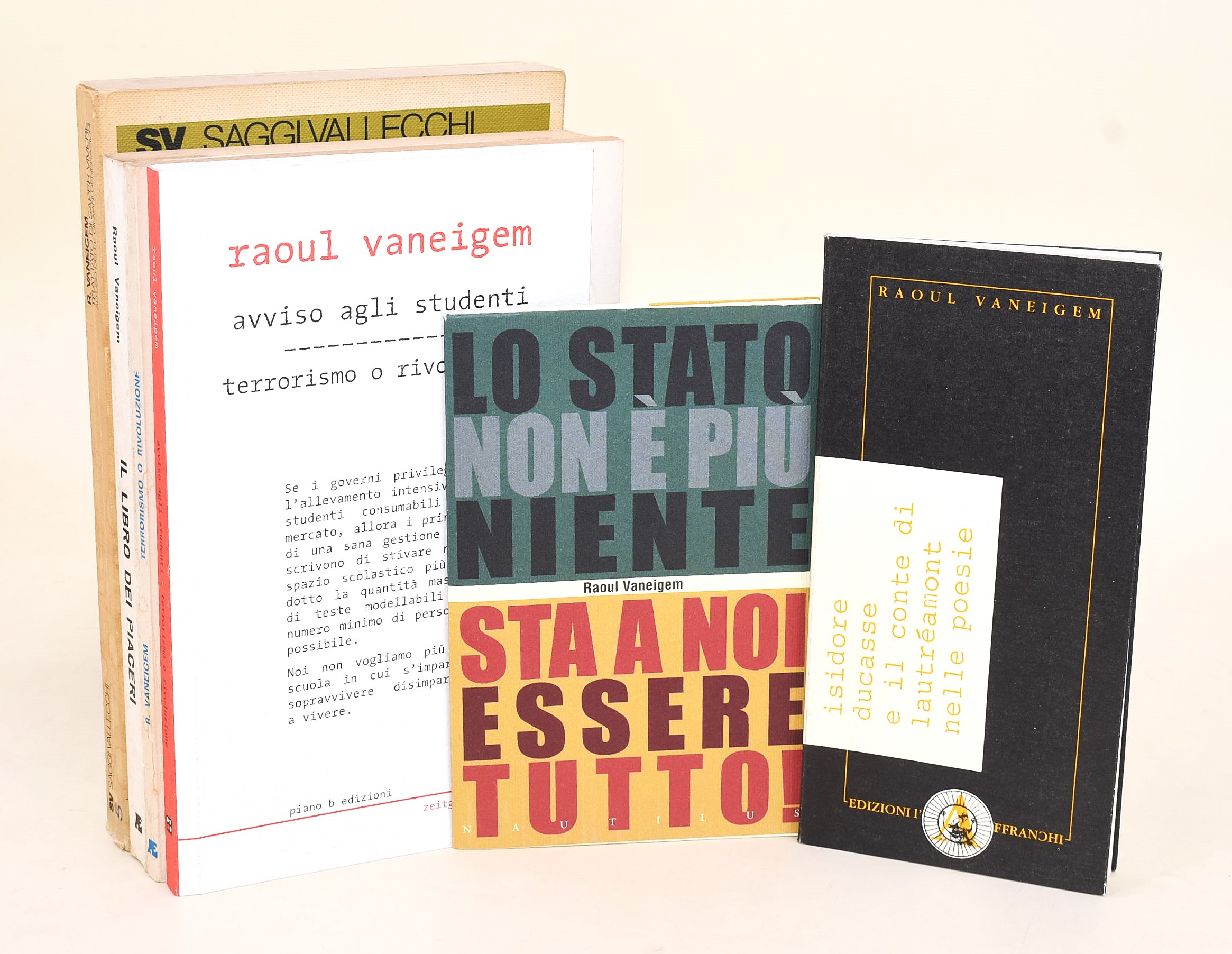 Venigem, Raoul: Collezione di opuscoli e volumi