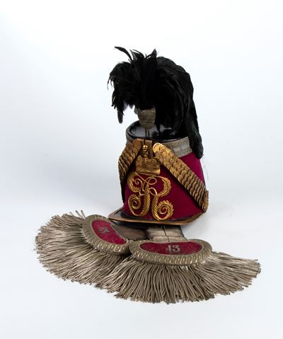 Regno delle Due Sicilie, Shako della Guardia d'Onore e spalline, seconda metà XIX secolo