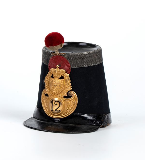 Kingdom of the Two Sicilies, Shako as an officer of the 12th Infantry Regiment