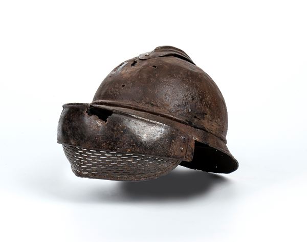 Italy, Kingdom, Great War, Adrian helmet with Dunand protection