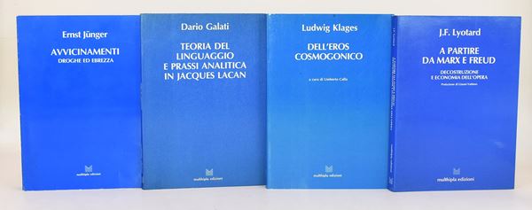 4 volumi dalla casa editrice Multhipla Edizioni di Klages - Gelati - Jünger - Lyotard