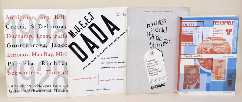 Kurt Schwitters, Opuscoli e volume su Dada, Avanguardia e Galleria Schwarz