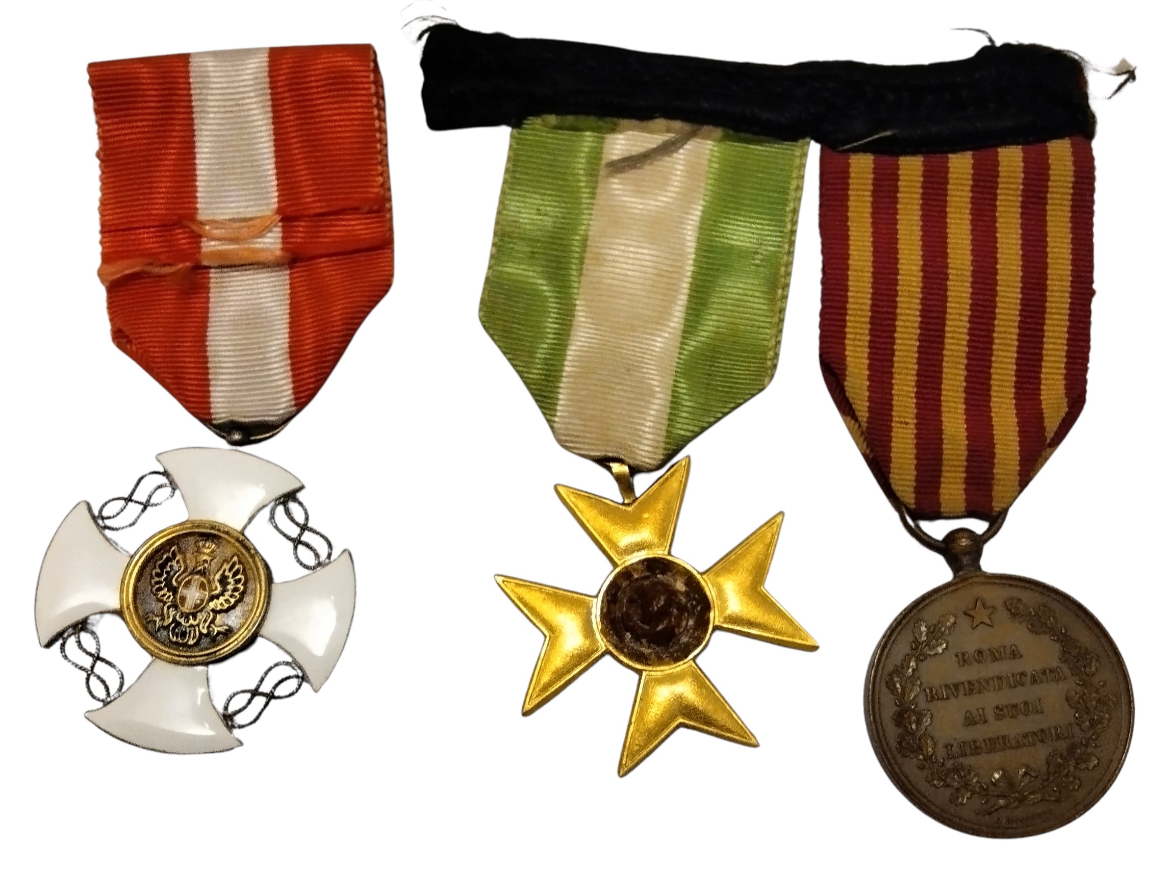 Medagliere risorgimentale con ritratto fotografico dell'insignito, fine XIX secolo