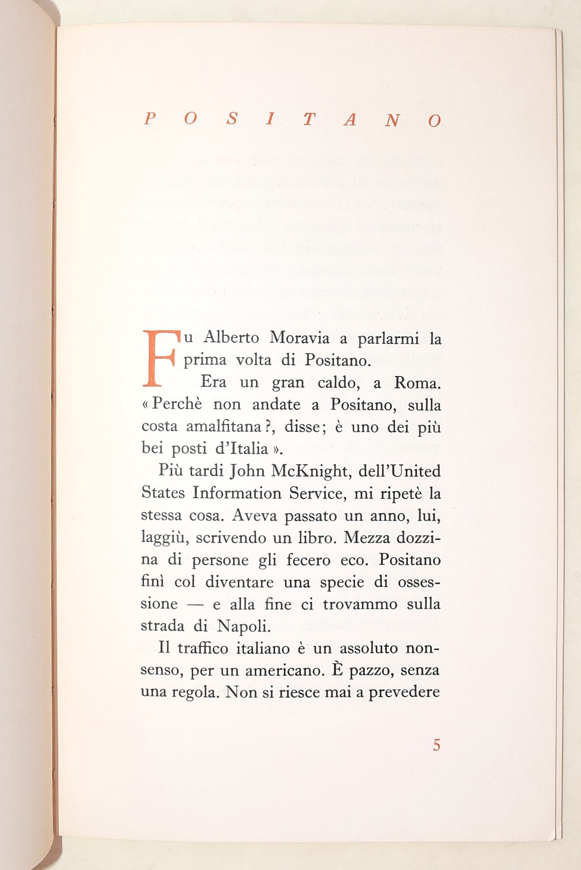 Steinbeck, John: Positano, opuscolo, Edizioni Saturnia, 1959