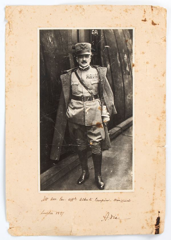 Photographic portrait of Armando Diaz with dedication