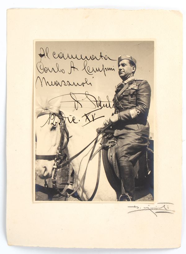 Photo with dedication by Achille Starace