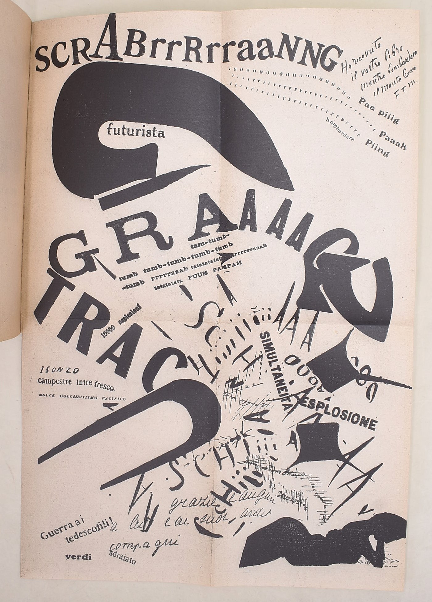 Giuseppe Casetti, Movimento immaginista a Roma; F.T. Marinetti, Les mots en liberté futuristes; P...