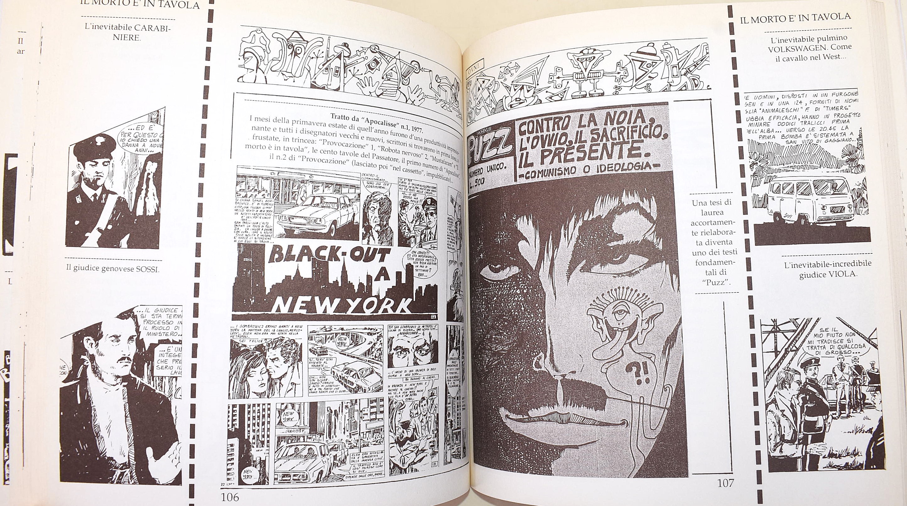 Oreste del Buono, Sul Fumetto; Nuvole Sotterranee; Puzz&Co – Tre pubblicazioni sul fumetto italia...