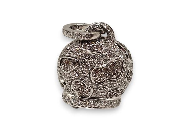 CHANTECLER - Pendente campanella in oro e diamanti     