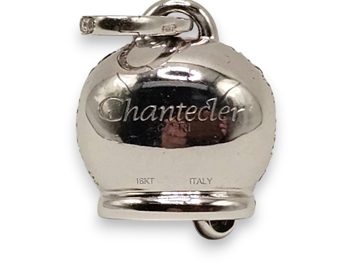 Chantecler - Pendente a campanella in oro bianco 18k con diamanti