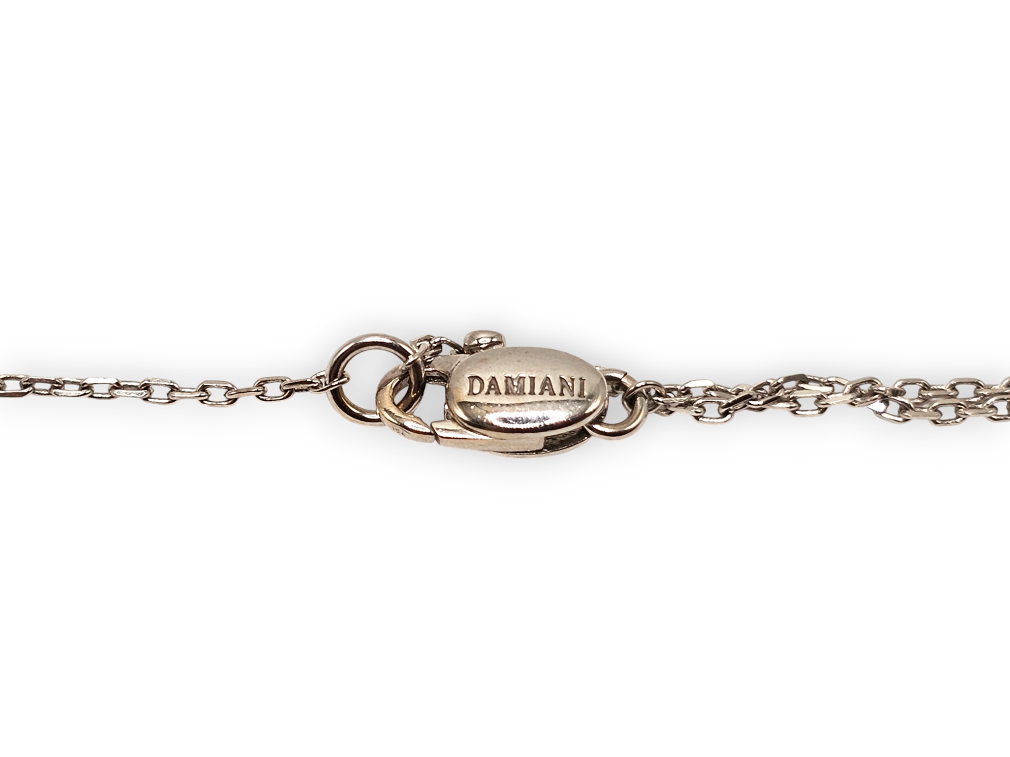 Damiani - Girocollo con pendente in oro bianco 18k e diamanti