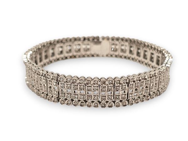 Bracciale in platino con diamanti     