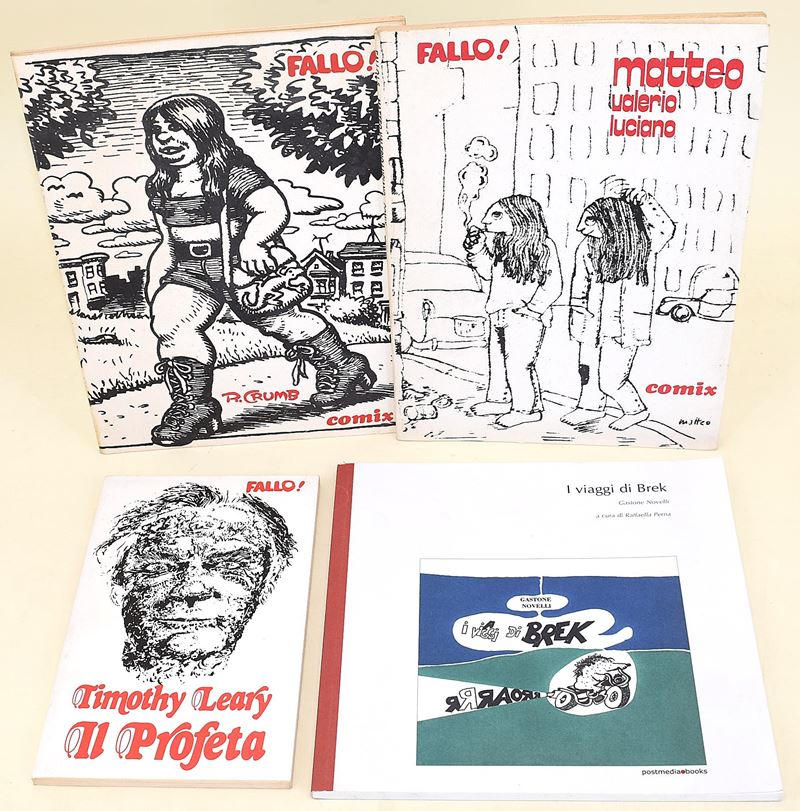 Leary, Fallo! Il Profeta; Crumb, Fallo! Comix; Novelli, I viaggi di Brek