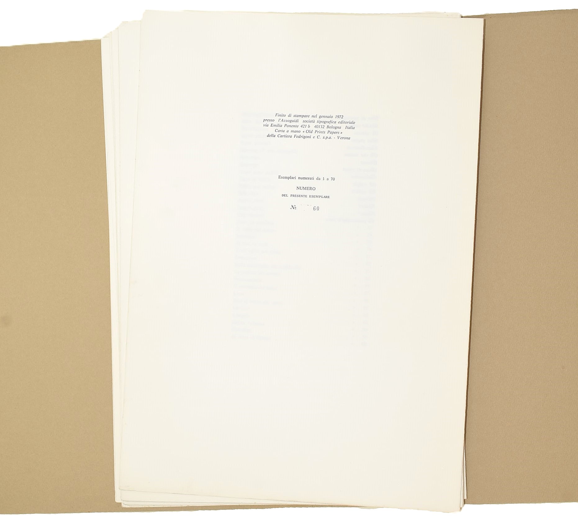 Sermenghi, Cesare: Ragion d'Essere, volume in 4° (1972), tiratura limitata di 70 esemplari