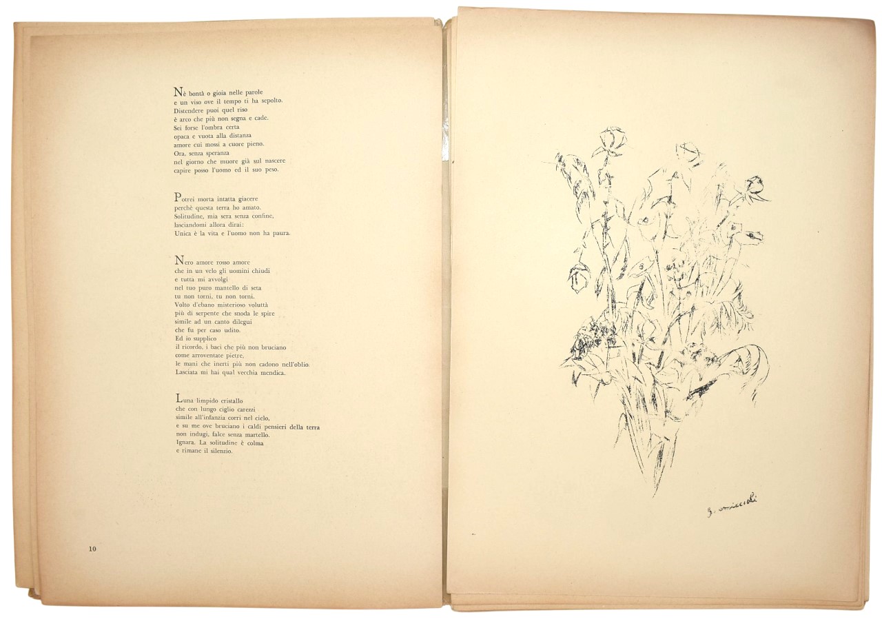 Marniti, Nero Amore Rosso Amore con 6 disegni di Giovanni Omiccioli, Prima edizione (1951)