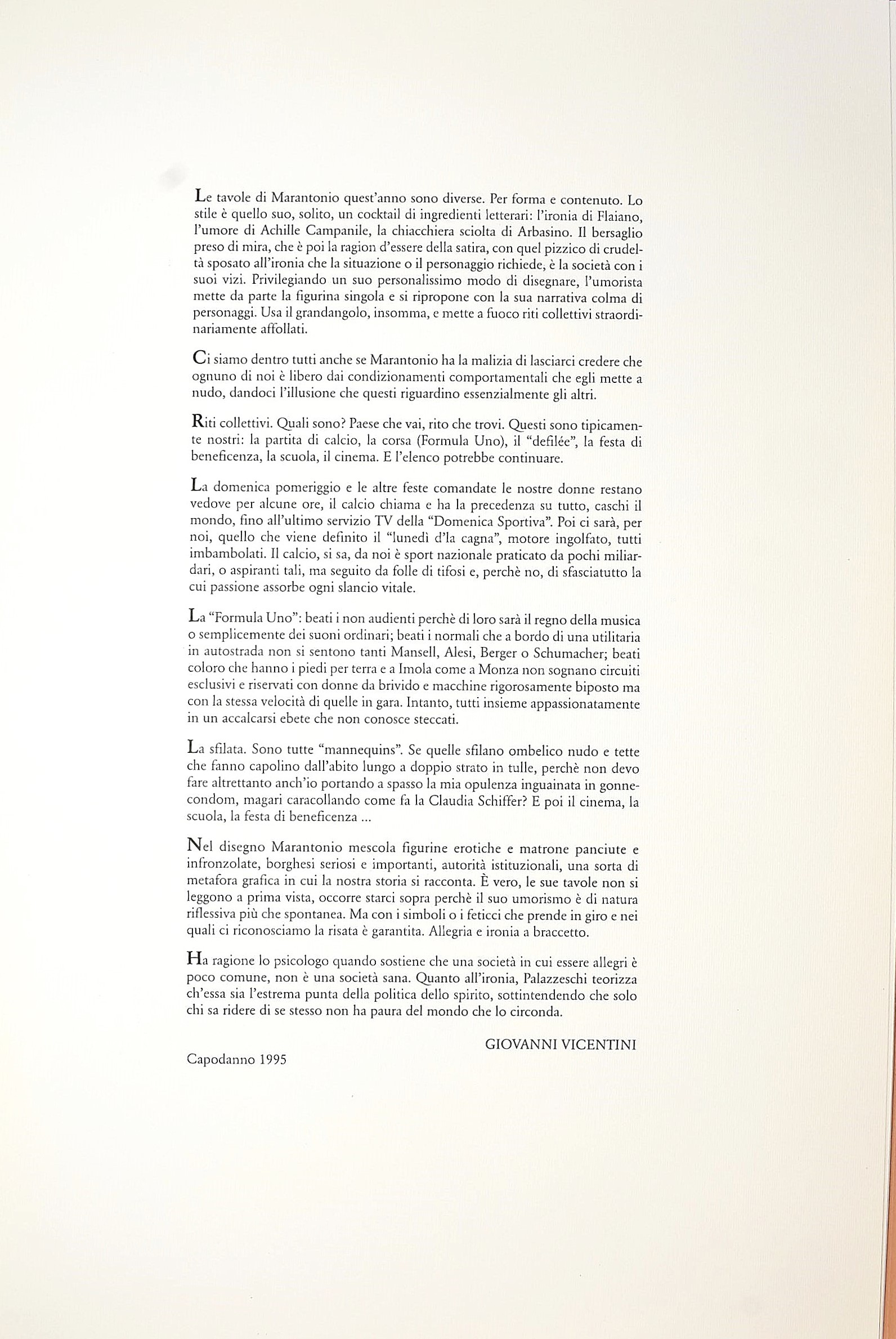Giovanni Vincentini, Riti collettivi. Divagazioni con sei litografie firmate da Marcantonio