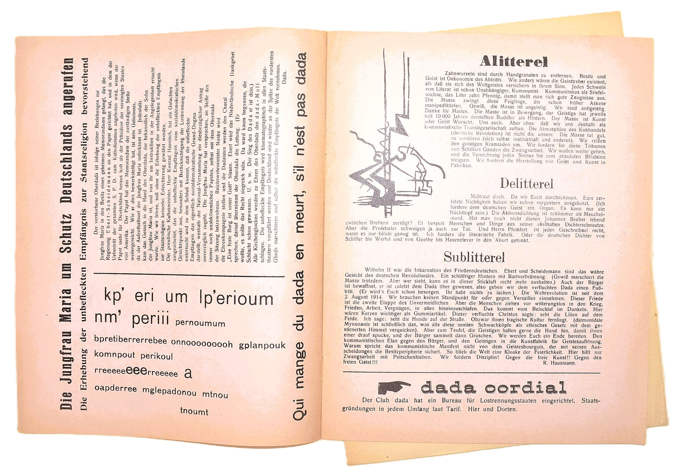 Ristampe anastatiche di Der Dada n. 1-2 e Prospekt del 'Club Dada', curatore Gabriele Mazzotta Ed...