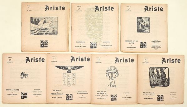 Ariste. Revue d'art littéraire, La Chronique Ariste, Tome II, n. 1-8 (1919)