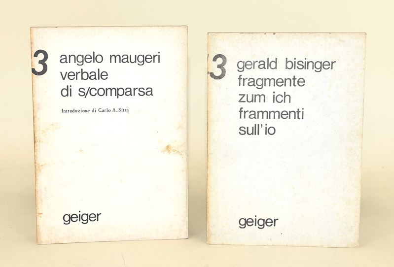 Maugeri, Verbale di s/commessa; Bisinger, Zum ich: frammenti sull'io