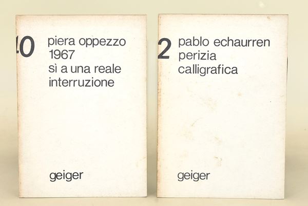 2 volumi da Edizioni Geiger: Oppezzo e Ecahurren (1976)