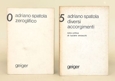 Spatola, Diversi accorgimenti e Zeroglifico, opuscoli editi da Geiger, 1975