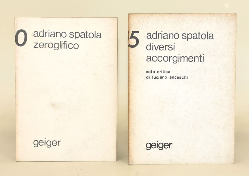 Spatola, Diversi accorgimenti e Zeroglifico, opuscoli editi da Geiger, 1975