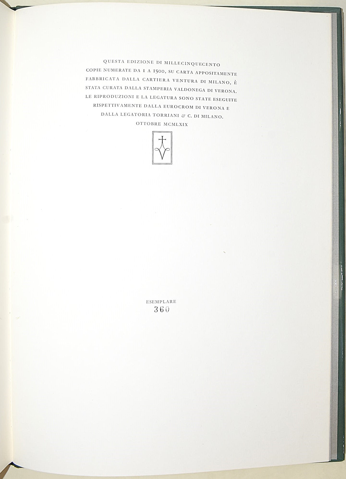 Giorgio de Chirico, Catalogo dell'opera grafica 1921-1969, n. 360/1500 litografia firmata