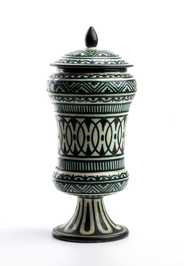 MANIFATTURA F.A.M.A. - ASCOLI PICENO - Vasetto con coperchio