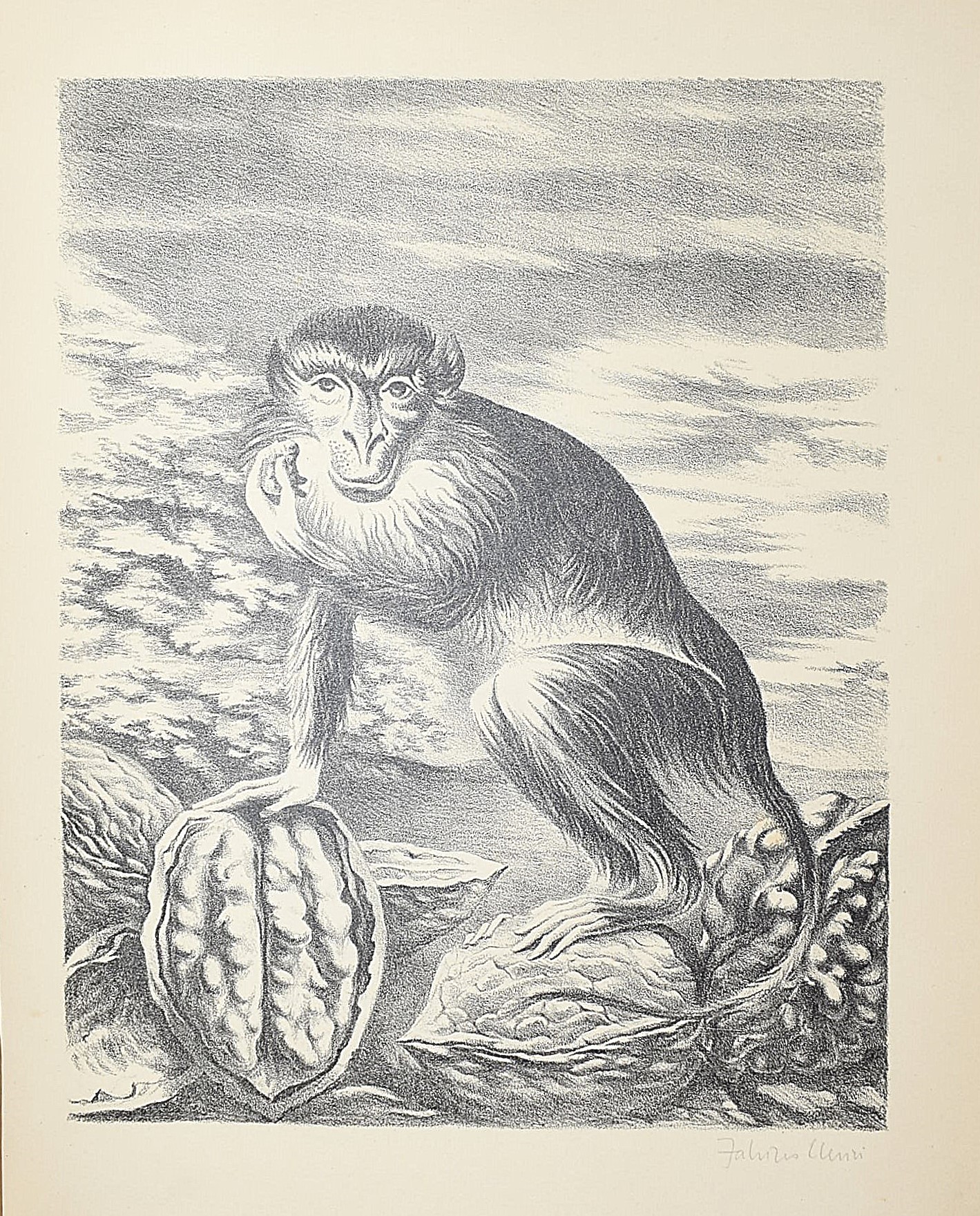 Leoncillo, Bestiario: Edizioni della Chimera, 1941 - 20 litografie firmate da Clerici con dedica ...