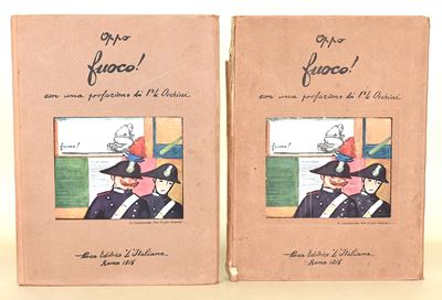 Oppo, Fuoco! con disegno originale dell'autore, 1916