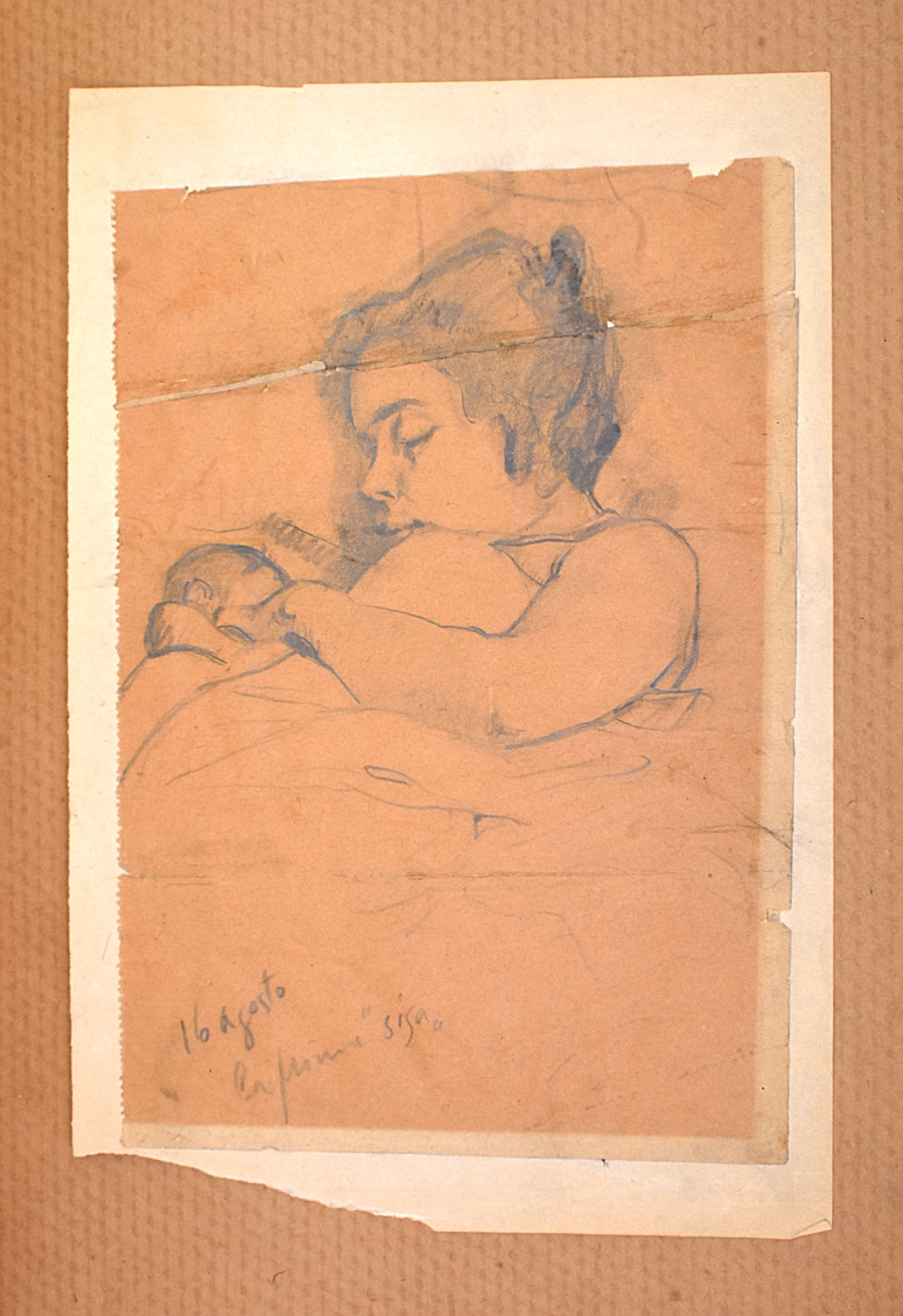 Oppo, Fuoco! con disegno originale dell'autore, 1916
