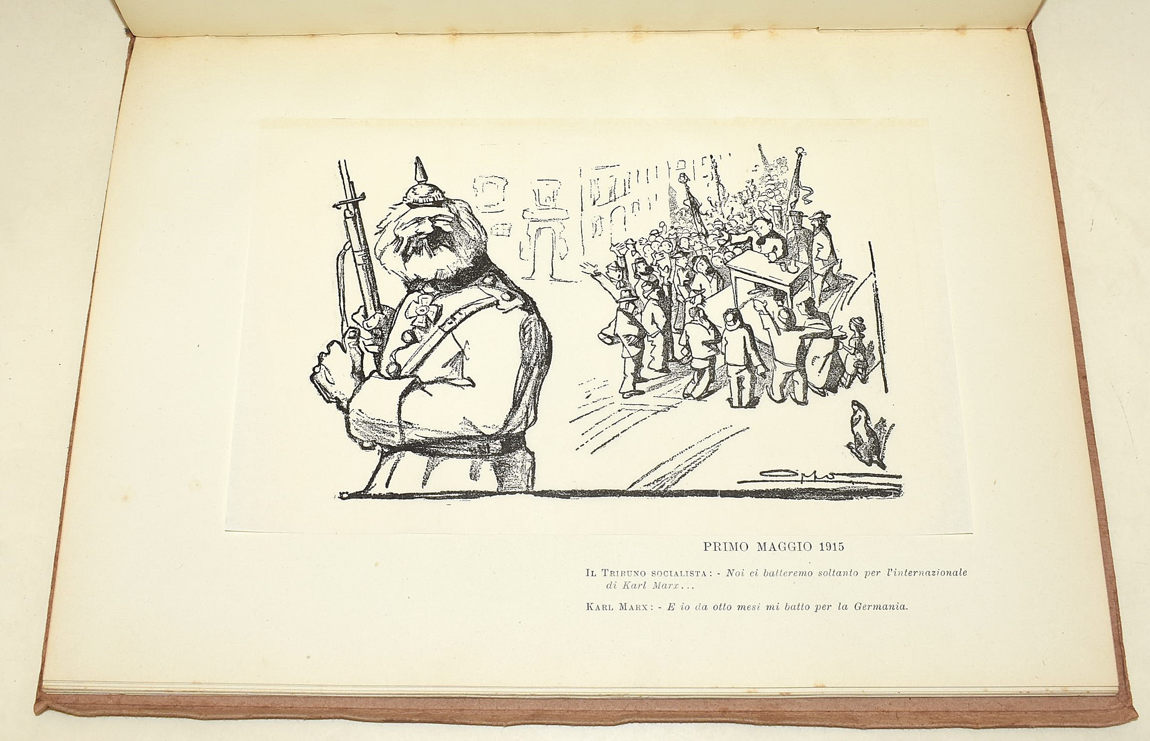 Oppo, Fuoco! con disegno originale dell'autore, 1916