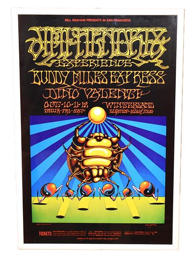 Rick Griffin e Victor Moscoso, Concerts at Winterland in San Francisco, CA 1968, poster originale