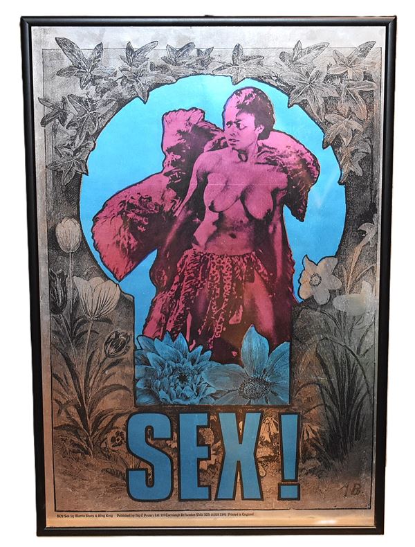 POSTER PSICHEDELICO Martin SHARP (1942–2013): SEX! King Kong Big O Posters London 1967