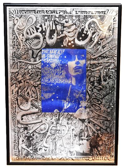 Martin Sharp, Sunshine Superman - Poster psichedelico, 1967, stampa su carta metallizzata