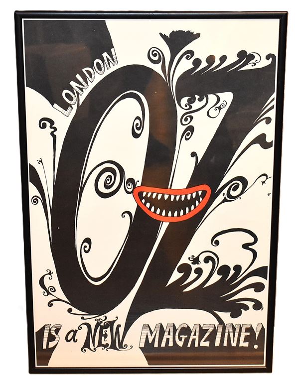 POSTER PSICHEDELICO Martin SHARP (1942–2013): OZ  MAGAZINE - LONDON 1967