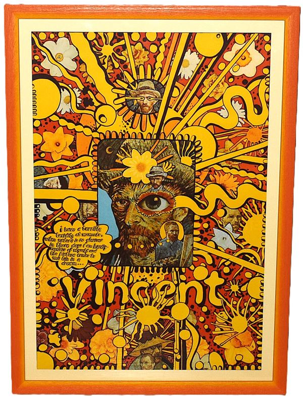 POSTER PSICHEDELICO Martin SHARP (1942–2013): "Vincent"